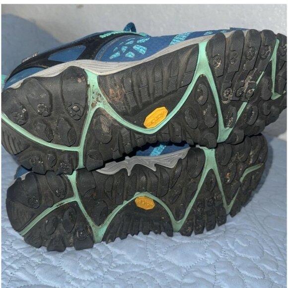 Merrell Womens 8 Athletic Outdoor Shoes Blue & Black Rubber Sole - Picture 10 of 10